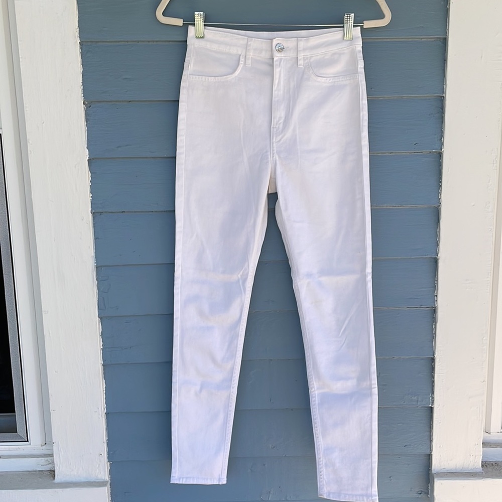 H&M White High-Rise Skinny Jeans - Picture 2 of 7